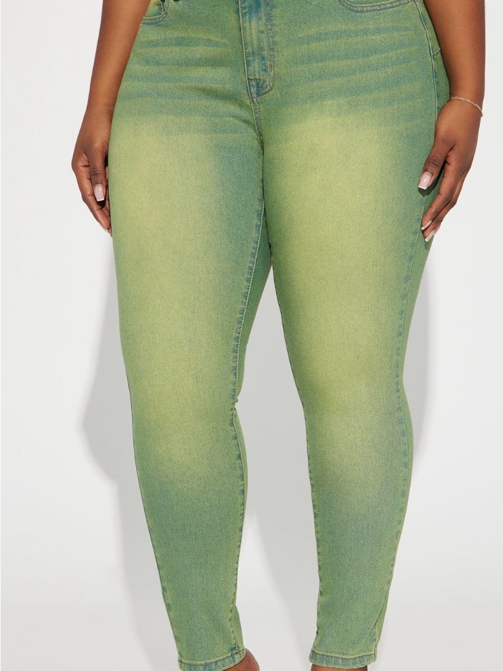 Fashion Nova Green Ombre Women’s Jeans Hampton Tinted new size 9 Skinny Jeans